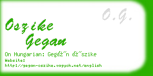 oszike gegan business card